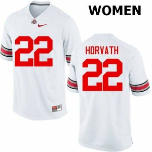 Women's Ohio State Buckeyes #22 Les Horvath White Nike NCAA College Football Jersey For Fans NBE8644WU